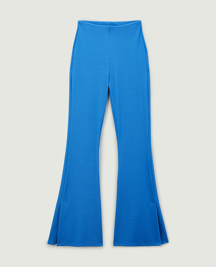 Pantalon flare en maille côtelée vert - Pimkie
