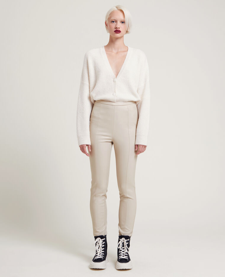 Legging simili cuir écru - Pimkie