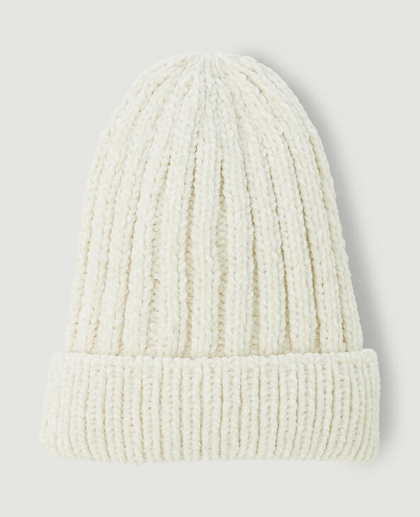 Bonnet en maille chenille écru - Pimkie