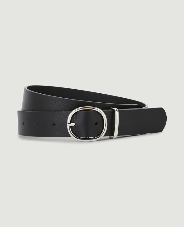 Ceinture boucle ovale noir - Pimkie