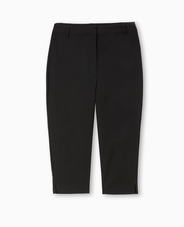 Pantalon corsaire en tissu stretch noir - Pimkie