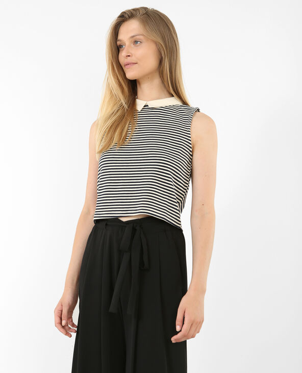Cropped top col claudine blanc - Pimkie