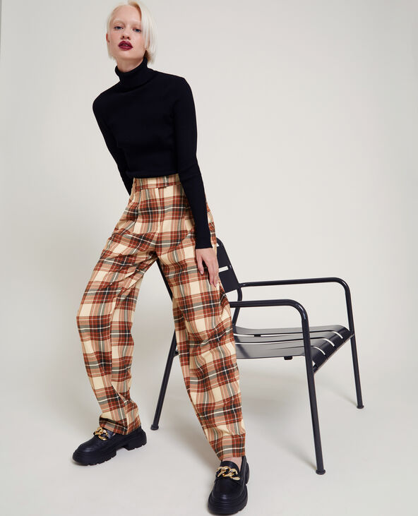 Pantalon large à pinces SMALL marron - Pimkie