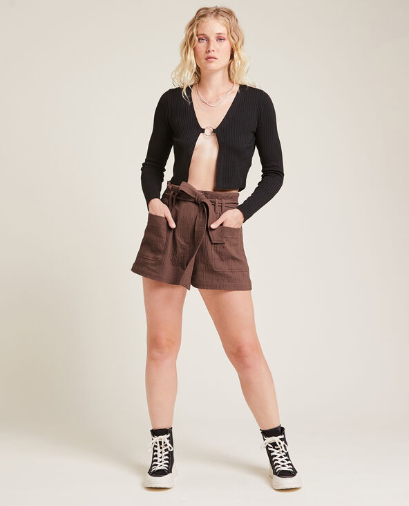 Short avec ceinture marron - Pimkie