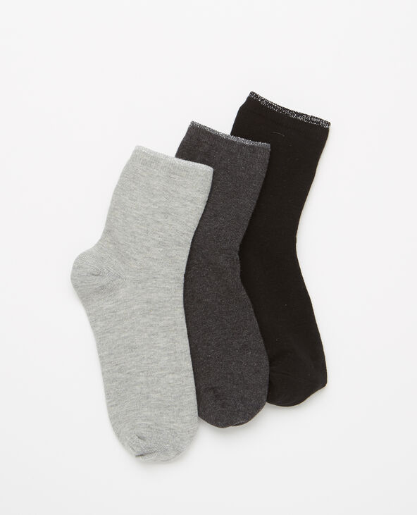 Lot de 3 paires de chaussettes gris - Pimkie