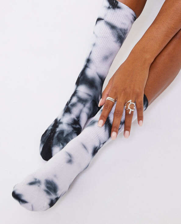 Paire de chaussettes tie and dye noir - Pimkie