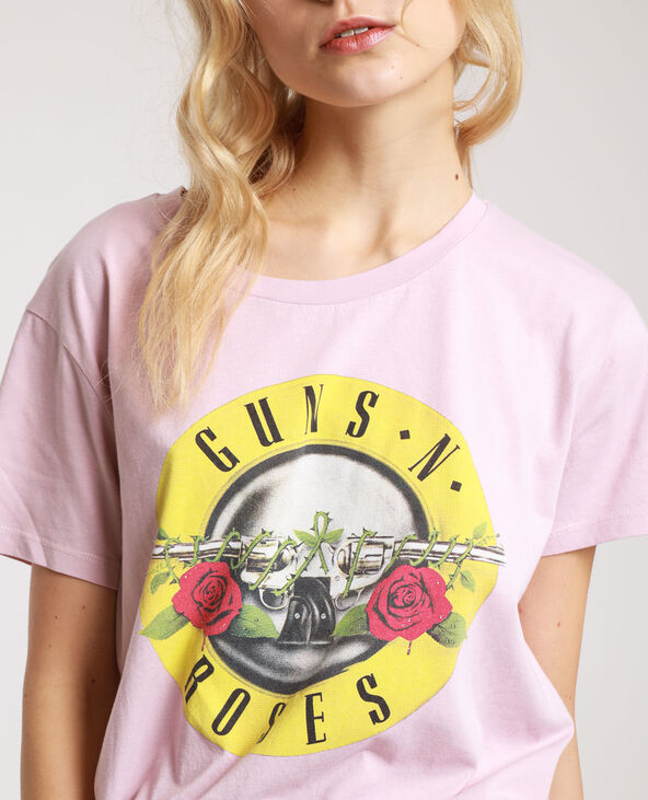 T-shirt Guns N' Roses lilas - Pimkie