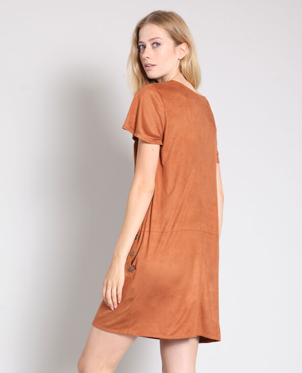 Robe en suedine sale camel
