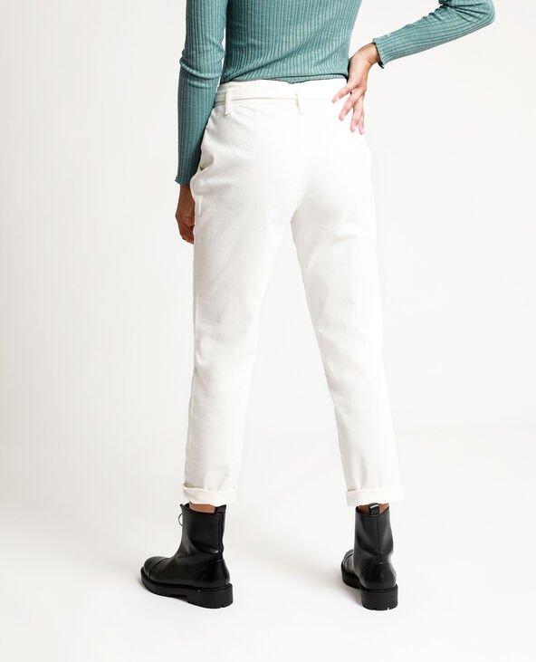 Pantalon droit high waist blanc - Pimkie