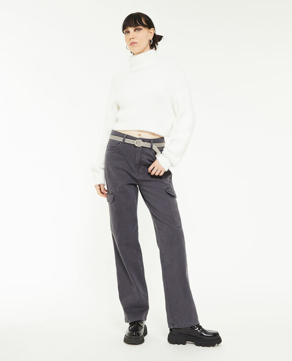 Pantalon cargo droit gris foncé - Pimkie