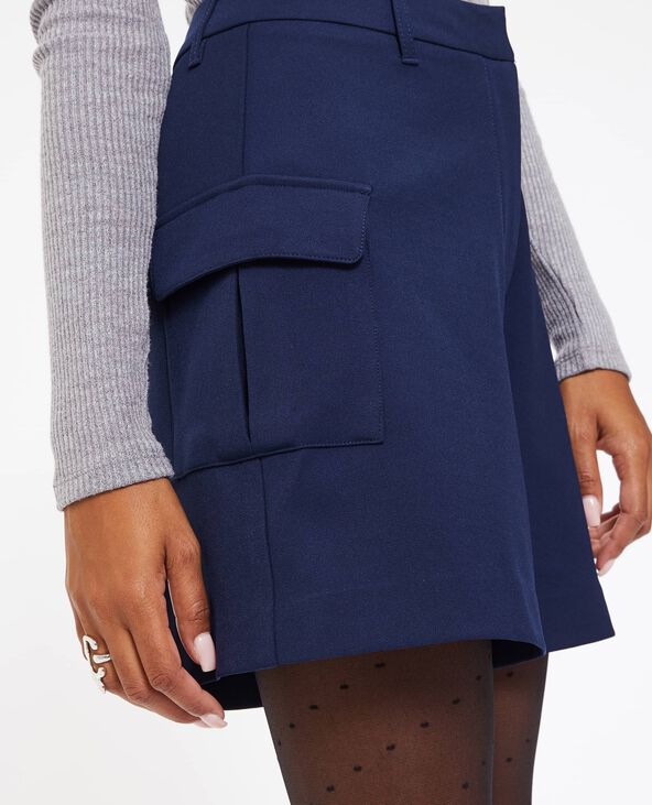 Short taille haute avec poches plaquées bleu marine - Pimkie