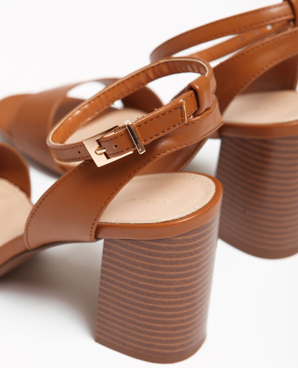 Sandales à talons larges marron - Pimkie