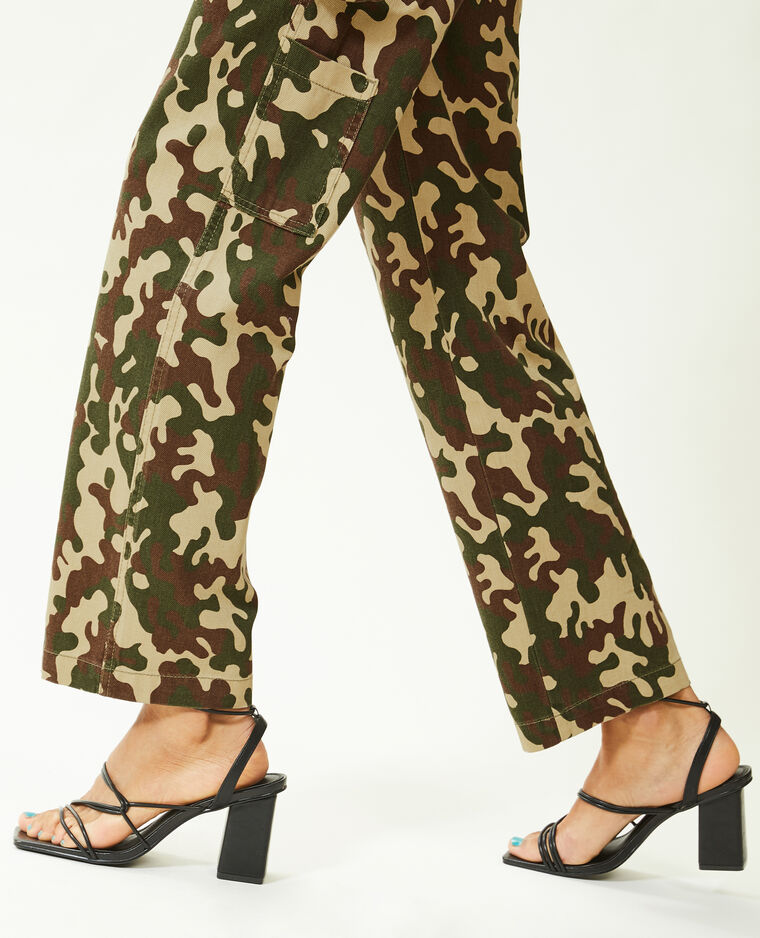 Pantalon cargo droit camel - Pimkie