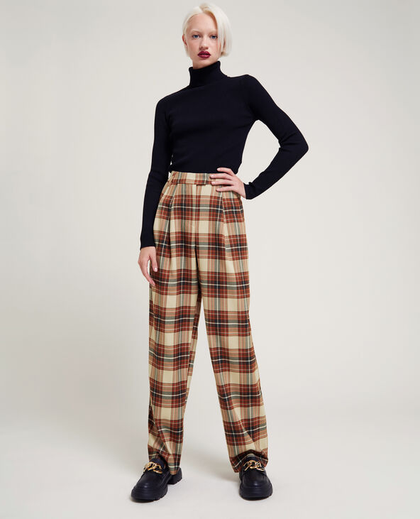 Pantalon large à pinces SMALL marron - Pimkie