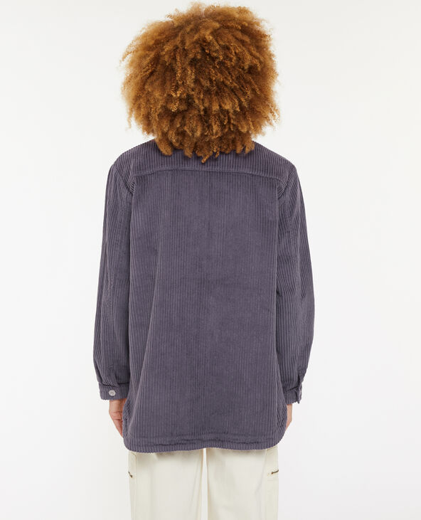 Surchemise en velours grosses côtes lilas - Pimkie