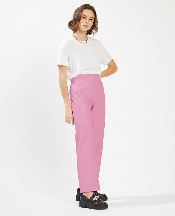 Pantalon cheap cuir rose