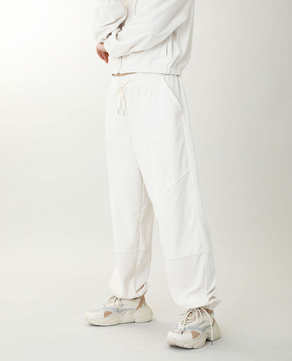Pantalon de jogging velours blanc - Pimkie