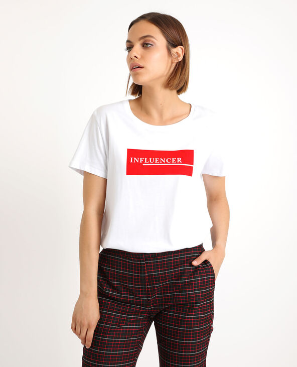 T-shirt INFLUENCER blanc - Pimkie