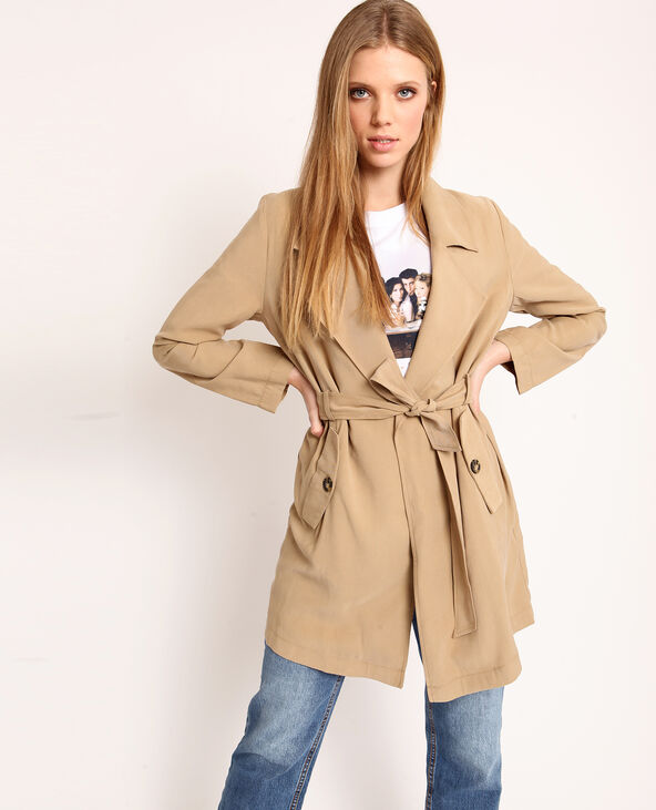 Trench fluide taupe - Pimkie