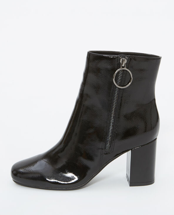 Bottines à talons vernies discount
