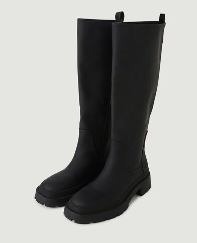 Bottes à semelle crantée noir - Pimkie