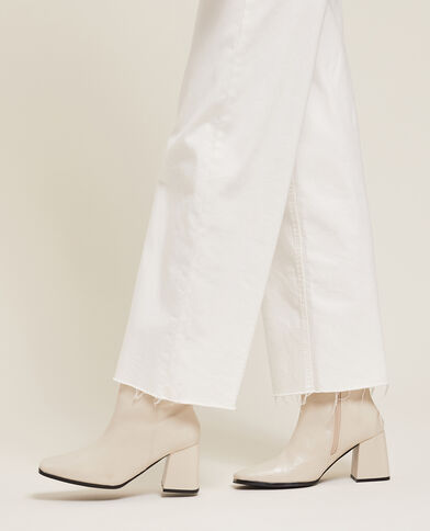 Boots à talons bouts carrés blanc - Pimkie