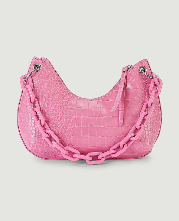 Sac baguette effet croco