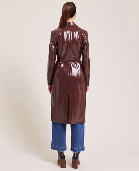 Manteau long vinyl bordeaux - Pimkie