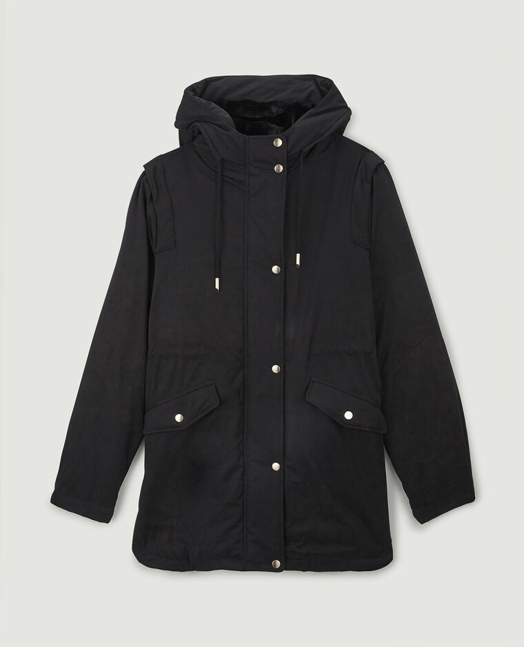 Parka avec doublure fourrure noir - Pimkie