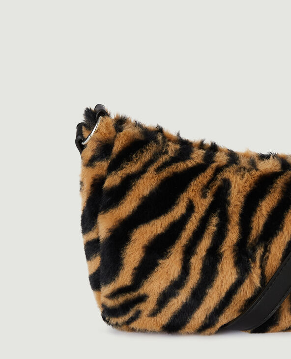 Sac baguette moumouté léopard beige - Pimkie