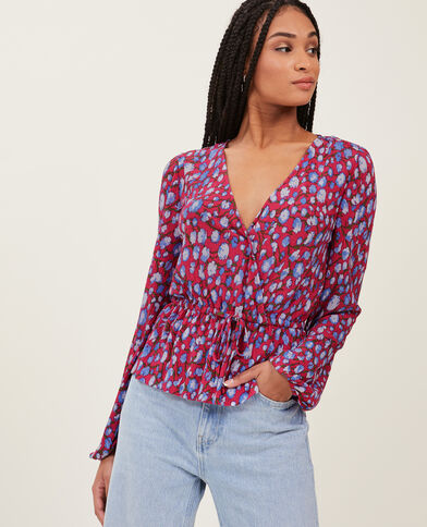 Blouse en tissu fluide rose fuchsia - Pimkie