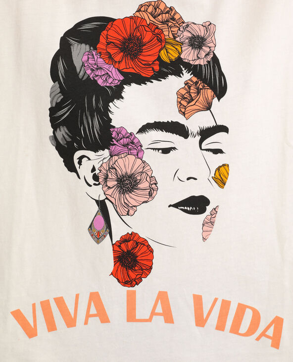 T-shirt Frida Kahlo blanc - Pimkie