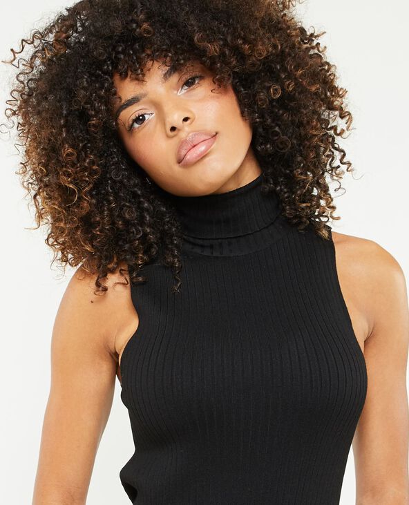 Top col roulé sans manches noir - Pimkie
