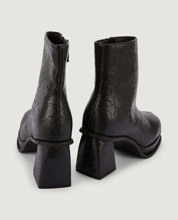 Bottines irisées à talon noir - Pimkie