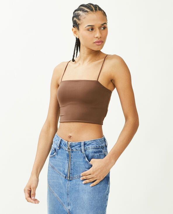 Brassière fines bretelles marron - Pimkie