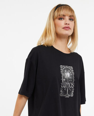 T-shirt oversize Lumos Harry Potter noir - Pimkie
