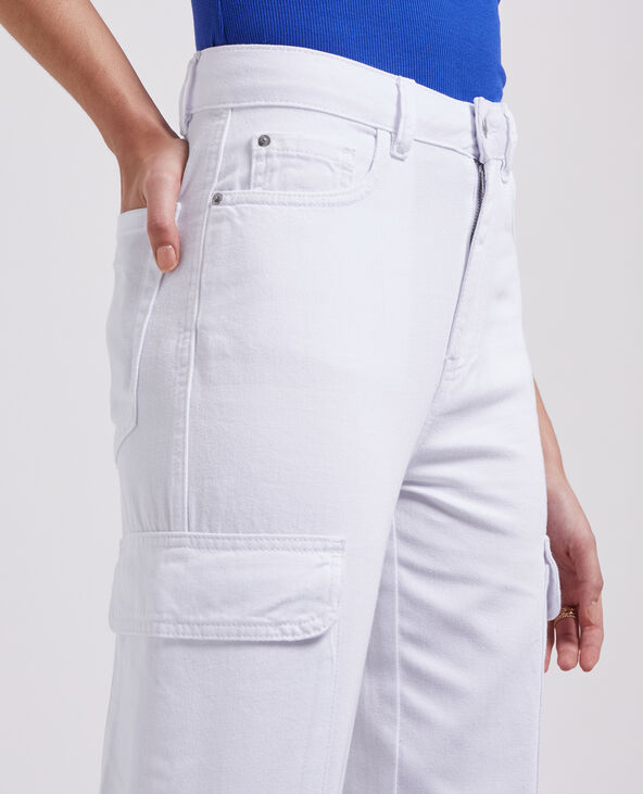 Jean cargo droit blanc - Pimkie