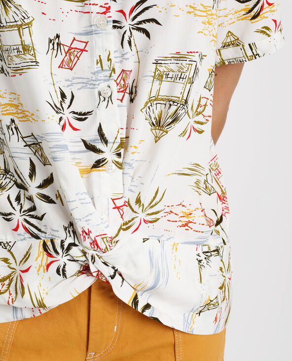 Chemise à imprimé hawaiien blanc - Pimkie