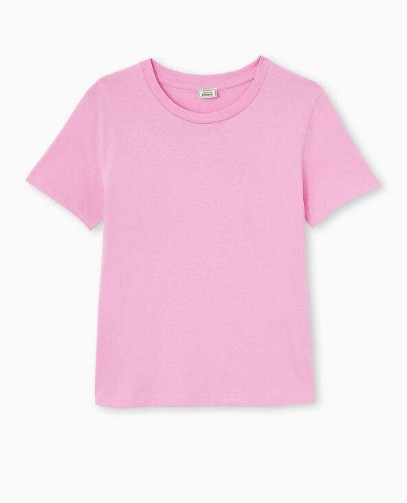 T-shirt basique col rond rose - Pimkie