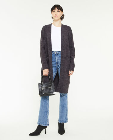 Gilet long avec poches gris chiné - Pimkie