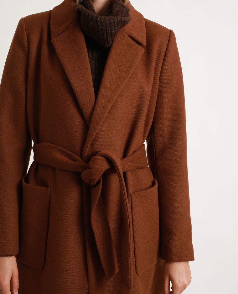 manteau marron femme pimkie