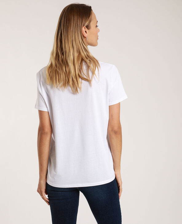 T-shirt à message blanc - Pimkie