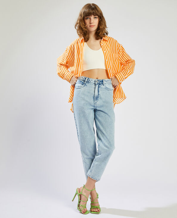 Chemise fluide rayée orange - Pimkie