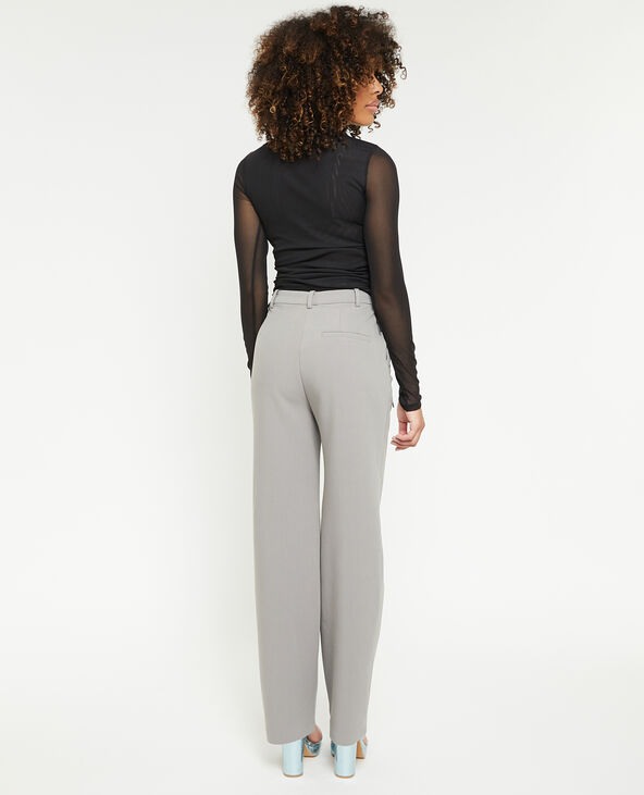 Pantalon droit avec fines rayures gris foncé - Pimkie