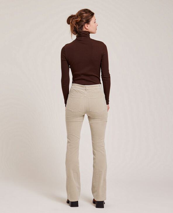 Pantalon flare en velours blanc - Pimkie