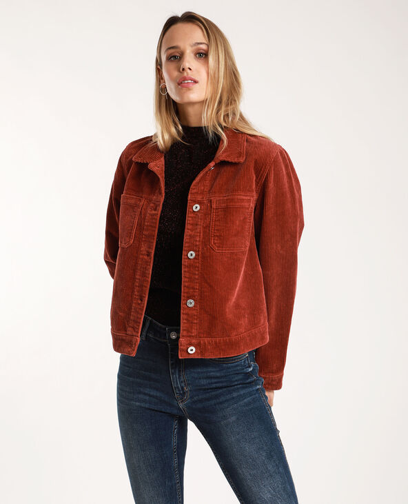 Veste velours cotelé shop femme rouge