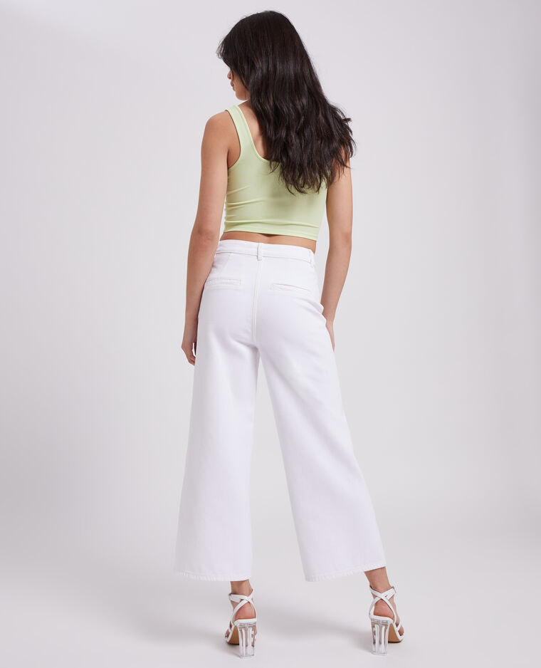 Jean wide taille haute blanc - Pimkie