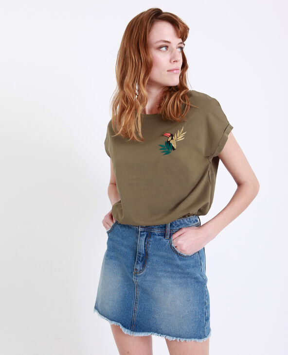 T-shirt toucan taupe - Pimkie