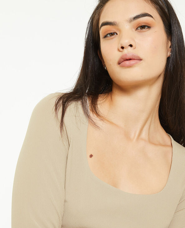 Top encolure carrée effet corset gris clair - Pimkie