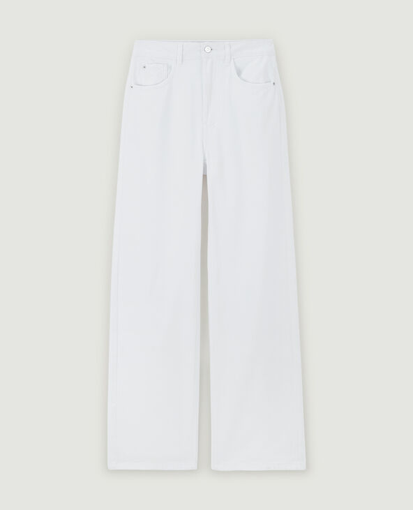 Jean large uni blanc - Pimkie